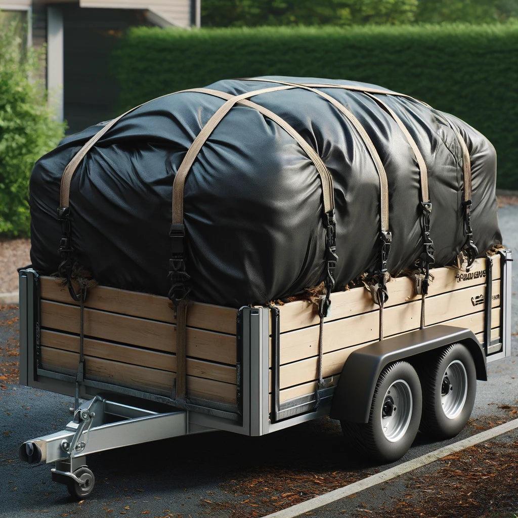 Afdekzeil Zwart over Aanhanger